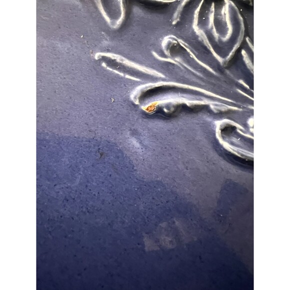 Large Blue Ceramic Antica Fornace Ceramiche da Tavola Serving Oval Platter  Used - Picture 7 of 11